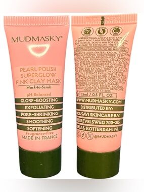 MUDMASKY Pink Clay Mask - Pearl Polish Superglow (Pink)